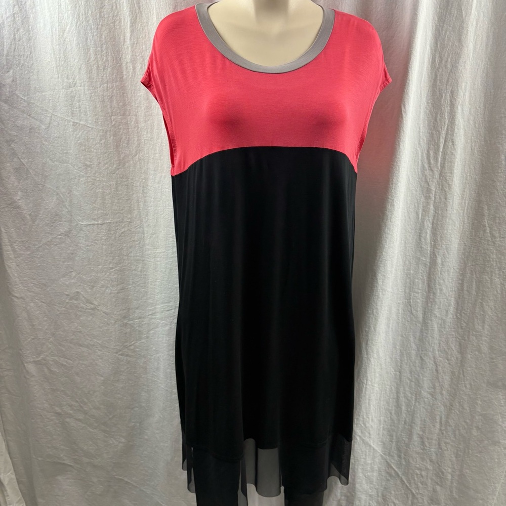 Marie Saint Pierre Color Block Chic Black/Pink/Grey  Dress 10